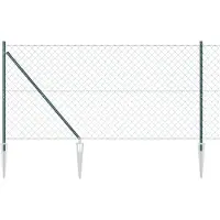 vidaXL Clôture en fil barbelé , 25 x 1,2 m, couleur verte