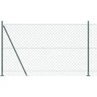 vidaXL Clôture en fil barbelé avec socle en béton, 1,5 x 25 mètres, couleur verte