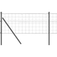 vidaXL Clôture de sécurité européenne à fixer au sol, 25 x 0,8 m, acier revêtu de PVC
