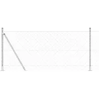 vidaXL Clôture en fil barbelé avec socle en béton, 10 x 0,8 m, en acier galvanisé