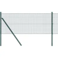 vidaXL : Clôture en fil métallique soudé, ancrée au sol, 100 x 0,6 m, couleur verte