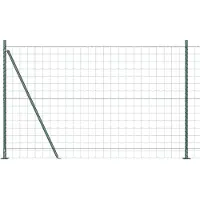 vidaXL Clôture Euro avec socle en béton, 25 x 1,2 m, en acier revêtu de PVC