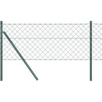 vidaXL Clôture en treillis métallique à fixer au sol, dimensions 0,8 x 25 m, couleur verte