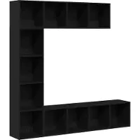 vidaXL Bibliothèque 3 pcs Chêne noir 36 x 30 x 143 cm