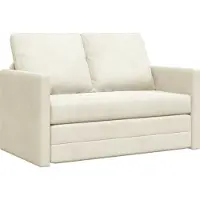 vidaXL Canapé-lit Crème 204 x 122 x 60 cm Velours