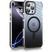 Evelatus Back panel cover Apple iPhone 16 Pro EchoWave Clear MagSafe Black (Apple iPhone 16 Pro), Coque pour téléphone portable, Noir