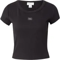 Calvin Klein Jeans T-shirt 'Woven Label Baby' noir