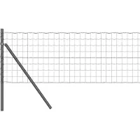 vidaXL Clôture de sécurité européenne à fixer au sol, 25 x 0,8 m, acier revêtu de PVC