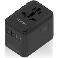 Aisens ASPS-2A2C08-BK, Intérieur, AC, 12 V, 3 A, Noir