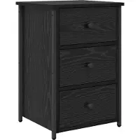 vidaXL Cabinet de chevet avec tiroir Noir Bois Recyclé Solide