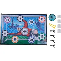 Eddy Toys Jeu de buts de football Accessoires d'entraînement de football avec cible et ballon - But de football intérieur et extérieur pour enfants - But de football pliable