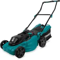 Vonroc Tondeuse Accu - 40V - Largeur de coupe 38 cm - Quatre hauteurs de coupe réglables : 35/45/55/65 mm - Bac de ramassage 45L inclus - Batteries et chargeur rapide inclus.