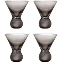 Bloomingville Verres à cocktail Corliss gris, lot de 4 pièces