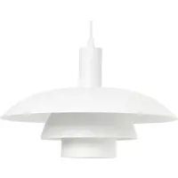 Beliani Lampe à suspension métal blanc design multi-niveaux style vintage cuisine salle à manger du milieu du siècle