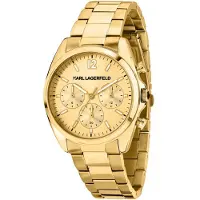 Karl Lagerfeld Round Essentials 38mm 5atm Quartz/analogical Woman Watch Doré Femme