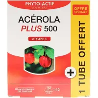 Phyto -ACTIF Acérola Bio 500 36 pc(s) Comprimé(S) À Croquer