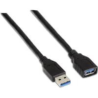 Aisens Usb-a mâle vers Usb-a femelle 3.0 2 M 3.0 A Noir Noir One Size