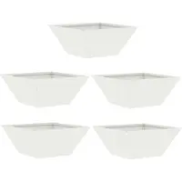 vidaXL Cache-pot de jardin 5 pcs Blanc 35 x 35 x 15 cm