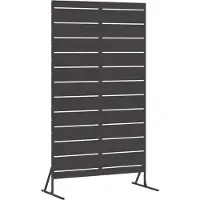 vidaXL : écran de protection, 100 x 50 x 180 cm, acier, noir