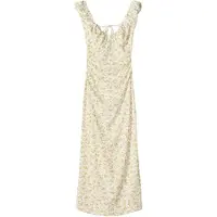 Bershka Robe d’été jaune / blanc