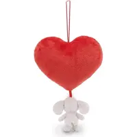 Nici Peluche Cœur Avec Éléphant 15 Cm 10 Cm Rouge Rouge One Size