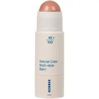 Korres Natural Color Multi-Stick Balm produit multifonctionnel lèvres et visage teinte Glass Peach 4.5 g
