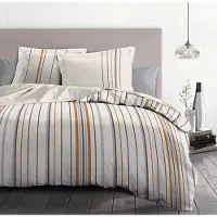 HOME LINGE PASSION | Housse de Couette - 3 Pièces | 100% Coton - 57 Fils | 2 Personnes - 220x240 cm | Bellamy Blanc Rose Poudre,