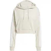 Adidas Sweat de sport 'ESSENTIALS 3-STRIPES FRENCH TERRY CROPPED' beige / blanc