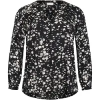 KAFFE CURVE Chemisier 'Bella' noir / blanc