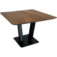 FineBuy Table basse carrée 60x60 cm acacia massif - Table de salon moderne industrielle avec structure métallique - Fait main - Naturel & stable