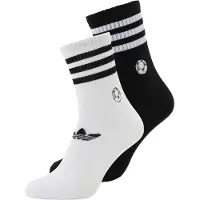 Adidas Originals Chaussettes Embroidered Football Crew Socks 2 Pairs hommes - Noir - M