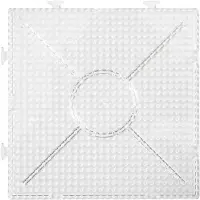 Nabbi Plaque pour perles à repasser - - Moyennes - Set de 2 - Blanc - Mixte