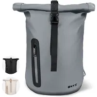Onyx Rolltop Rugzak 25 tot 40L - Met Laptopvak - Verstelbare Rugtas - Reistas - Waterbestendig en Duurzaam - Grijs