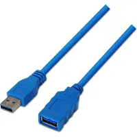 Aisens - câble usb 3.0, type a/m-a/h, bleu, 1.0m