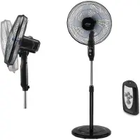 Coppens Ventilateur sur pied DAKOTA Noir 50 W