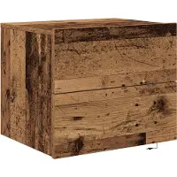 vidaXL Cabinet de chevet mural avec tiroir Bois ancien 50 x 39 x 41 cm