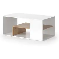Vicco Table basse Edgar Chêne blanc/force de l'or 110x59cm, Model 55603