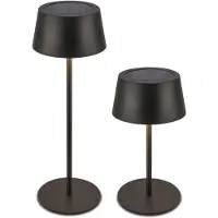 Briloner AWIA Akku Solar CCT LED Tischleuchte, Schwarz-Matt (160 lm)