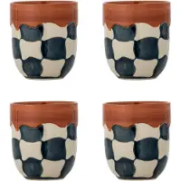 Bloomingville Coffret de 4 mugs Check