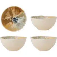 Bloomingville Bols Lacey jaunes, lot de 4 pièces