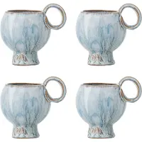 Bloomingville Ensemble de 4 mugs Avonlea bleus