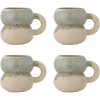 Bloomingville Ensemble de 4 mugs Luna bleus
