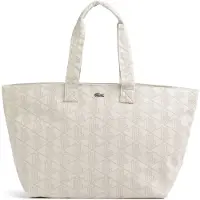 Lacoste Cabas 'Sac Cabas XL Summer Pack Mono Jaquard Blanc' beige