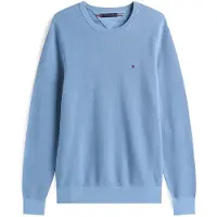 Tommy Hilfiger Pull Structure Indigo Bleu clair Bleu taille XXL