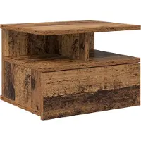 vidaXL Table de nuit flottante avec tiroir Bois ancien 40 x 31 x 27 cm