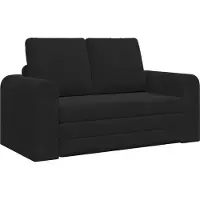 vidaXL Canapé-lit noir 148 x 71 x 83 cm velours