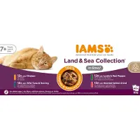 IAMS 48x85g Advanced Nutrition Senior 7+ Land & Sea Collection en sauce - Pâtée pour chat