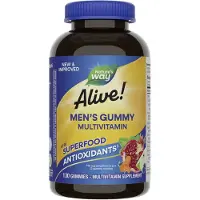 Nature'S Way , Alive! Multivitamine Gummies pour Hommes, Fruits, 130 Gommes