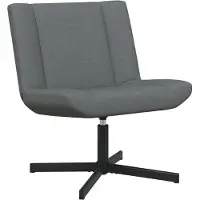 vidaXL Chaise pivotante gris foncé 63 x 75 x 76 cm Tissu