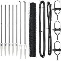 vidaXL Clôture hexagonale avec poteaux, 10 x 1,4 m, acier revêtu de PVC